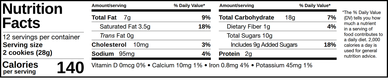 Blank Tabular Full-Width Nutrition Facts label template (FDA 21 CFR 101.9), PNG download
